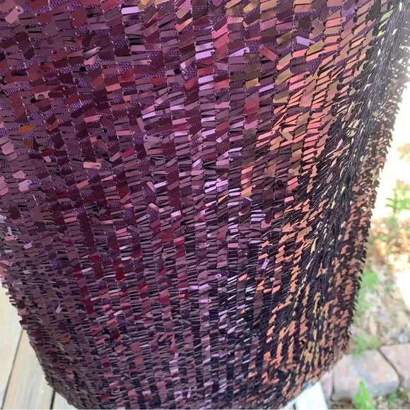 DS By Debbie Shuchat Tank Sleeveless Sequin High Neck Blouse M Purple Swiftie - Picture 8 of 10
